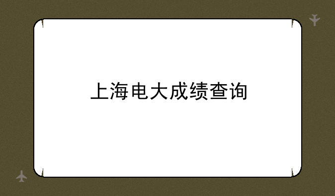 上海电大成绩查询