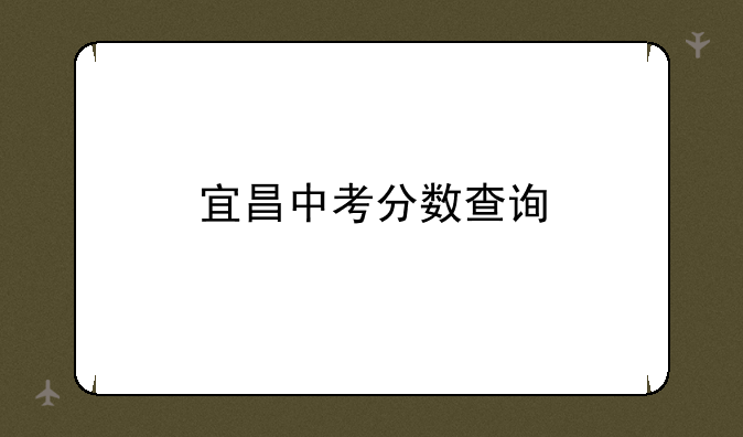 宜昌中考分数查询