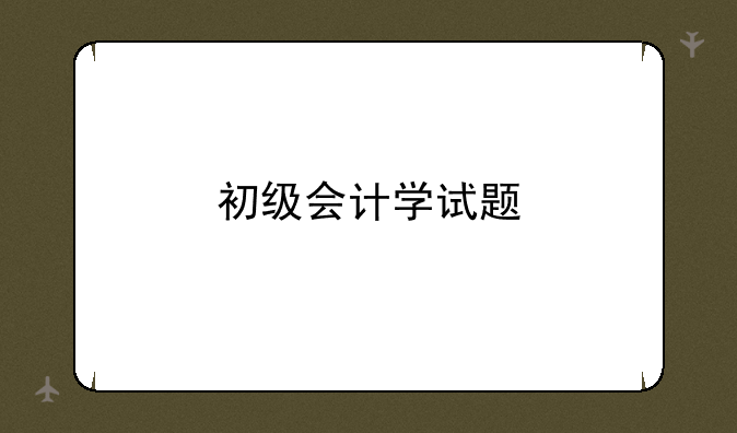 初级会计学试题