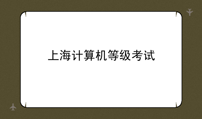 上海计算机等级考试