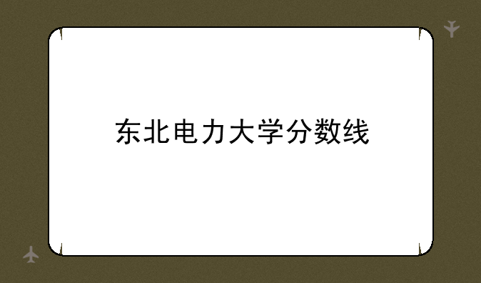 东北电力大学分数线