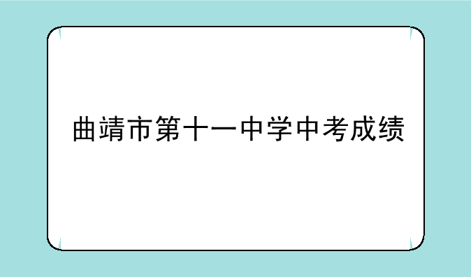 曲靖市第十一中学中考成绩