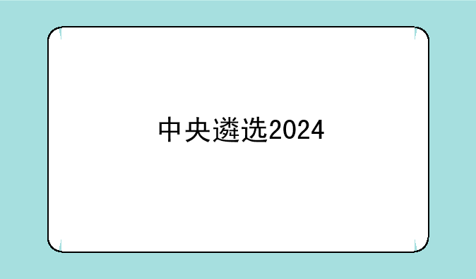 中央遴选2024